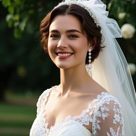 BriLove Wedding Bridal Dangle Earrings for Women Elegant Crystal Teardrop Chandelier Jewelry for Party Prom Accessories Clear Silver-Tone