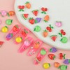 BAIYIYI 100PCS 3D Nail Charms Fruit Resin Nail Art Charms