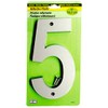 Hy-Ko 6” Classic Reflective Plastic House Number, Modern Raised Numbers