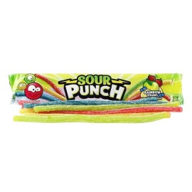 Sour Punch Straws, Rainbow, 2 Oz, 24-Count