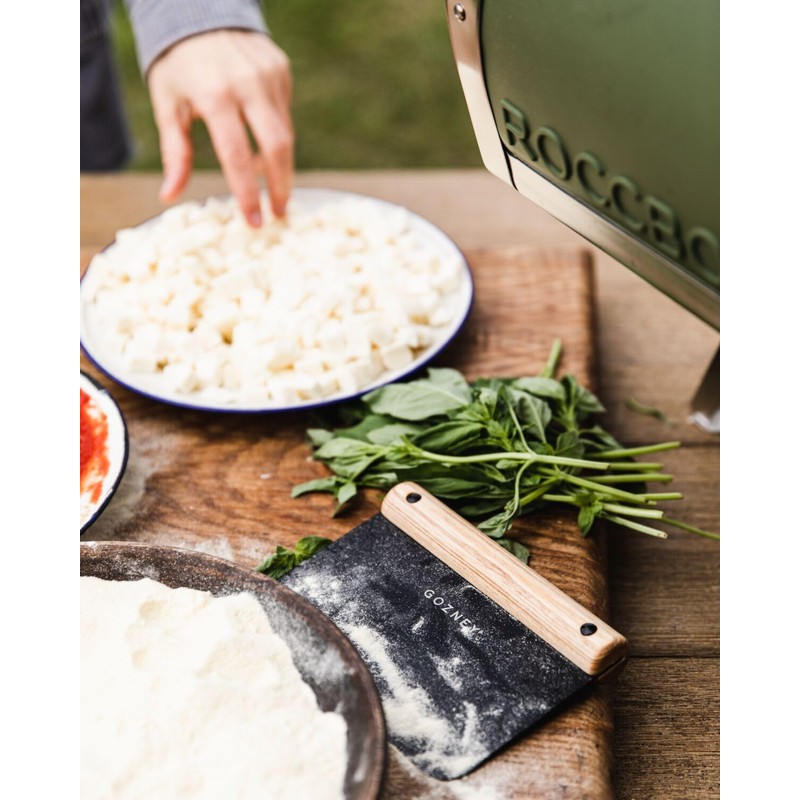 Gozney Dough Cutter - Natural Wood Handle Pizza Dough Cutter,