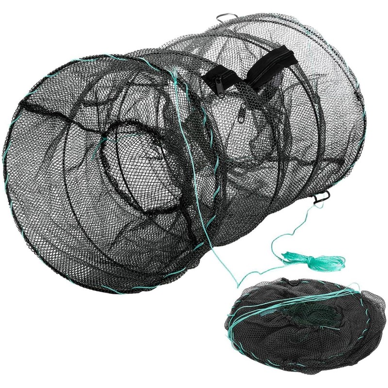 Trampa para Peces y Cangrejos Plegable con Cebo y Hundimiento