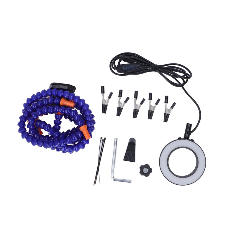 Soldering Helping Hand 5 Jaws 3X USB Magnifier ABS Flexible