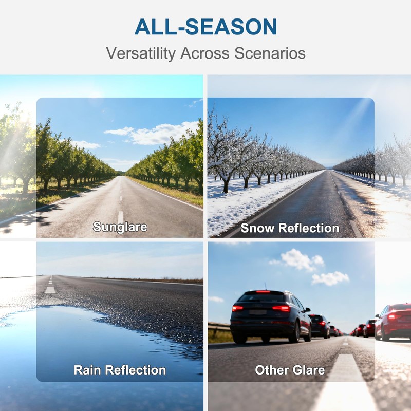 Veharvim Sun Visor Extender for Car (Polarized, UV400, PC Lens,