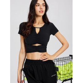 GIDI BOHO Womens' Sports Bra Sports Bras for Women Medium Support with Removable Cups Workout Yoga Bra