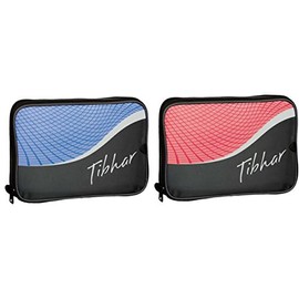 Tibhar Curve Double Table Tennis Bat Wallet/Case (Black/Blue)