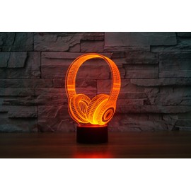 Hologram 3D Lamp Creative Night Light, LED Light for Kid's Bedroom Living Room