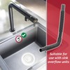 SPARES2GO Universal Extra Long Bath Sink Overflow Tube Flexible Extendable