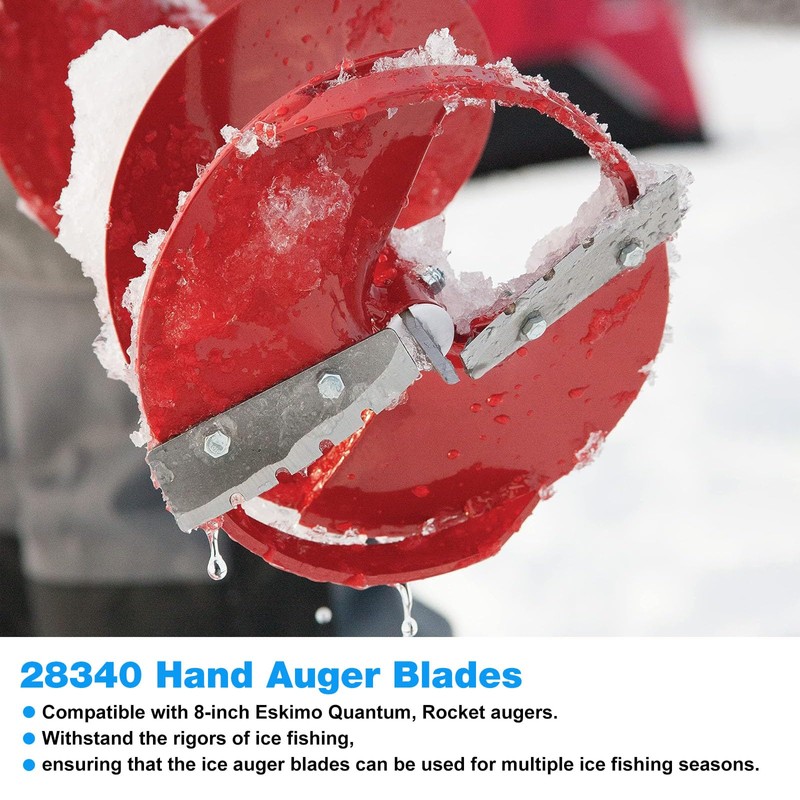 RO6G 28340 Ice Auger Blades Replacement Eskimo Hand Auger Blades,