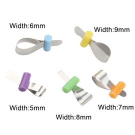 Bandas de matriz de restauración de metal dental, sin retenedor, seccionales, de ortodoncia, 50 unidades, con cuñas de posicionamiento, multicolor para adultos y niños