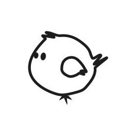 Stemplino® Mini Stamp – Motif: Kili Chick – 12 mm Diameter – Wooden Stamp Children's Stamp Bullet Journal Stamp Lucky Charm Lucky Charm