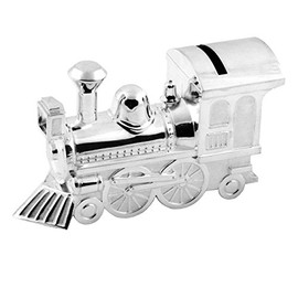 Silver Plated Train Money Bank