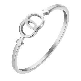 Chereda Silver Lover Ring,Her And He Jewelry,Mars Venus Symbol Ring,Gift For Her, Minimalist Sterling Silver Ring