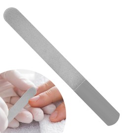 Metal Nail File, Diamond Toe Nail File, Dual Sided Coarse Fine Grit, Stainless Steel Autoclavable Manicure Tool for Podiatry & Personal Use, Effective Callus Removal, Salon Quality Care (17.5x1.9cm)