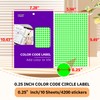 PARLAIM 1/4 Inch Roll Color Coding Labels,4200per Round Adhesive Circle