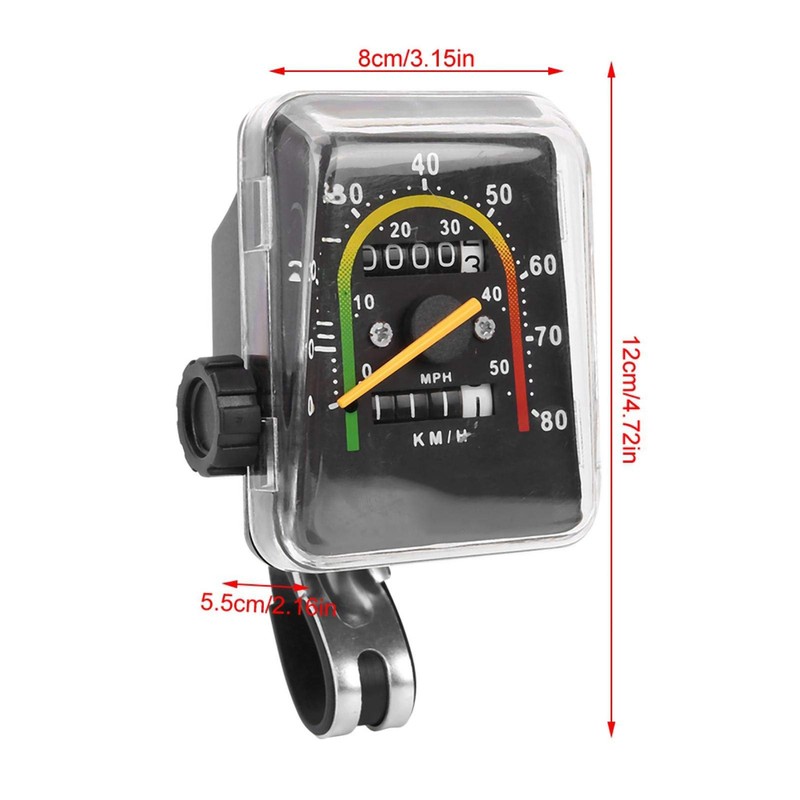 CUYT Bicycle Computer Waterproof Multifunctional Mechanical Odometer Plastic Bicycle Speedometer