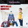Kids Rolling Football Backpack for Boys Trolley Suitcases Luggage Travel