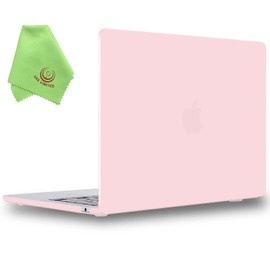 UESWILL Case Compatible with MacBook Air (15 inch, M2/M3/M4, 2023/2024/2025) Model A2941 A3114 A3241 with Touch ID, Matte Hard Shell Cover + Microfiber Cloth, Rose Quartz