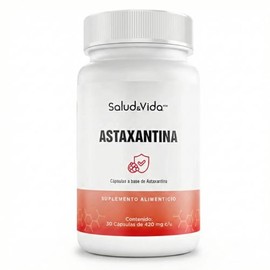 Salud & Vida MX - Astaxantina 18mg Concentrada (420mg peso total por cápsula) - 30 Cápsulas (Suministro para 1 Mes)