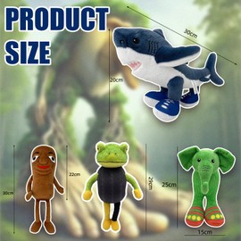 Xiujuers Italian Brain Red Plush Toy, Tung Tung Tung Sahur Plush, Tralalero Tralala Cuddly Toy, Tralalero Tralala Plushie, Soft Stuffed Animal Plush Toy, Funny Gift for Children & Adults (B)