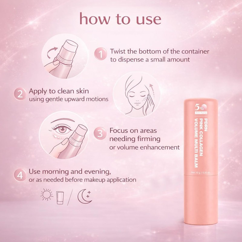 YG LianKai 2Pcs PDRN Pink Collagen Volume Multi Balm Stick,