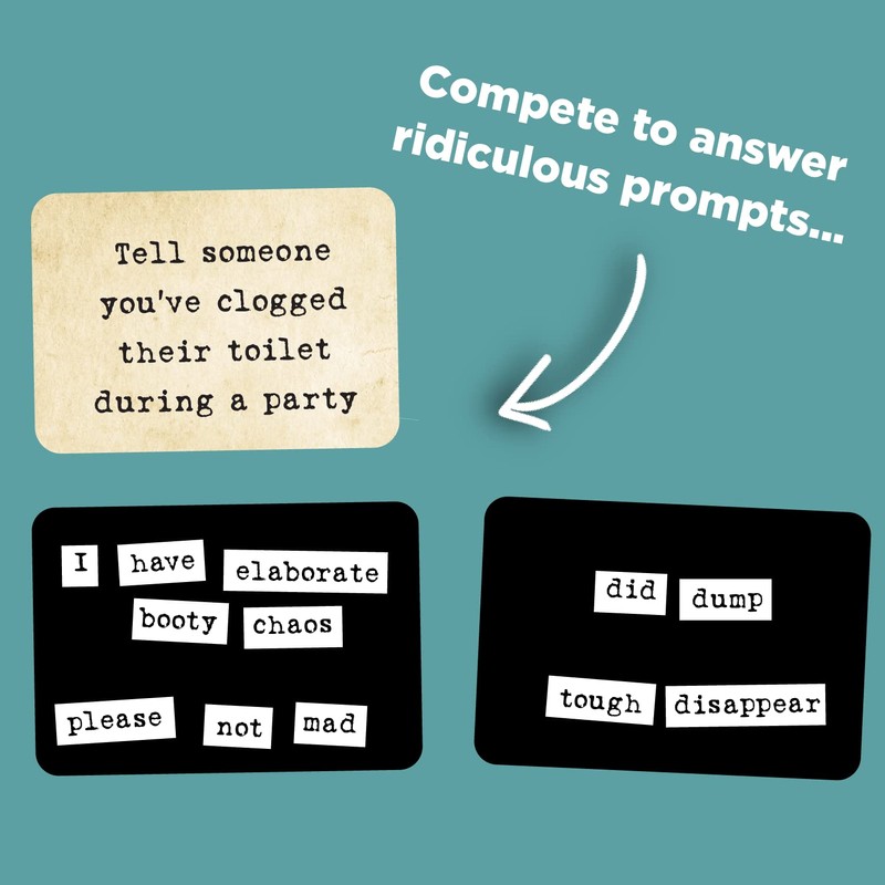 Ransom Notes - The Ridiculous Word Magnet Party Game, 3+