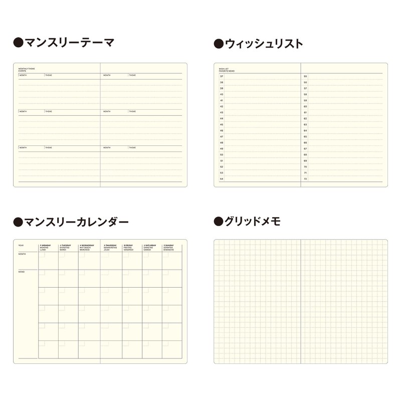 Laconic LPL02-BL Notebook Pocket Log Diary Day Free B7 Deformation