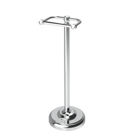 WZRUA Toilet Paper Holder Stand, Toilet Paper Holder Free Standing,Post Pivoting Design & Stable Weighted Base SUS304 Stainless Steel for Bathroom (Chrome)