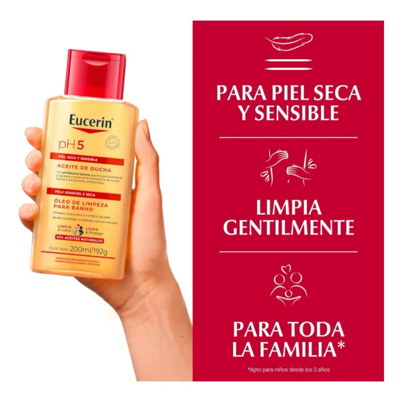 Eucerin Ph5 Aceite De Limpieza Facial Piel Seca/sensible No