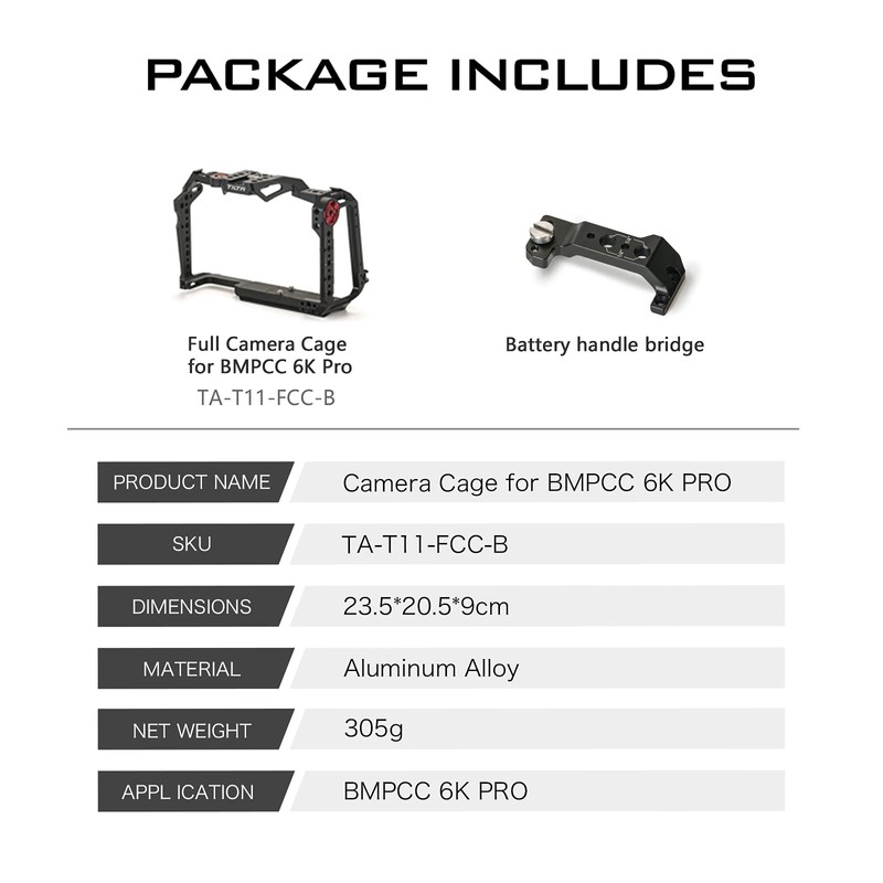 Tilta Full Camera Cage Compatible with BMPCC 6K Pro -