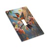 HLCoChT Decorative Art Light Switch Covers Hummingbird & Blossom Switch