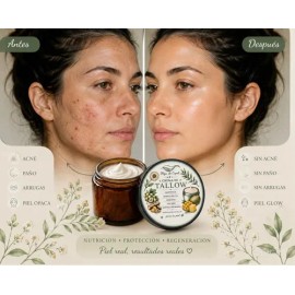 Crema Natural De Sebo De Res Alimentado Con Pasto Tallow 50g