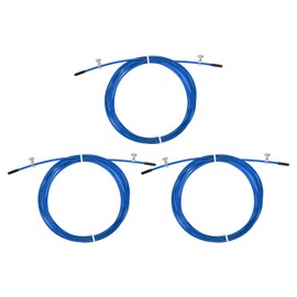 PATIKIL 10Ft Speed Jump Rope Replacement Cable, 3 Pcs 2.5mm Professional Skipping Rope Steel Wire Replace for High Speed Jump Ropes, Blue