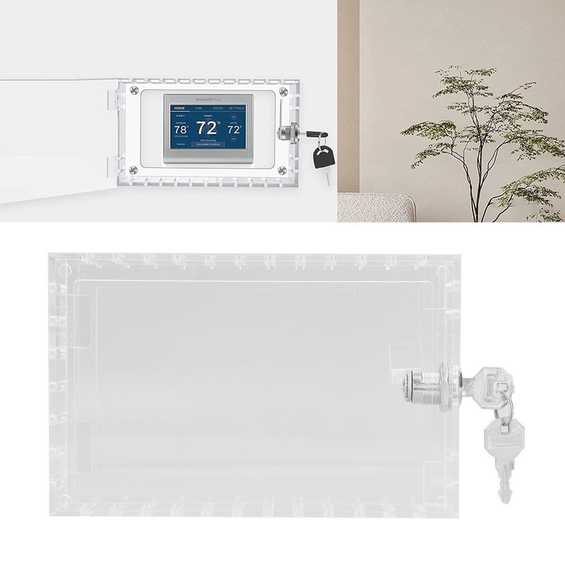 Thermostat Lock Box with 2 Keys Universal Clear Acrylic Plastic