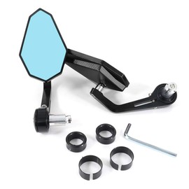 Xitomer Universal Bar End Mirrors, Rear View Mirrors Side Mirrors Fit for RSV4/GSX-S750/GSX250R/GSXS-1000F/MT-25/YZF R3/MONSTER/SCRAMBLER/ST2 3 4/848/899/1299 Panigale (Black)