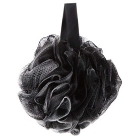 Large Size Summer Comfortable Fashion Soft Bath Ball Rich Foam Bathing Flower Ball Bath Sponge Shower Pouf Body Scrubber Ball Mesh Bath Sponge (Black)