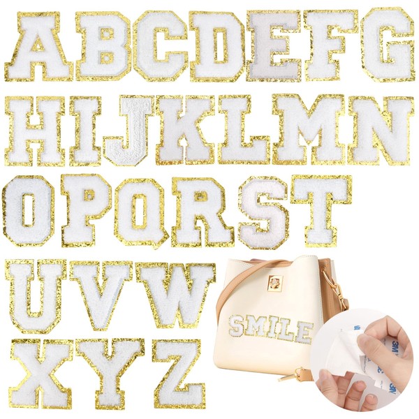 26 Pieces Large Iron On Letters A-Z 8cm,Iron On Patches,Iron