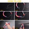 AUAUY 4 Rolls Elastic String for Bracelets, 0.5mm 1.0mm Clear