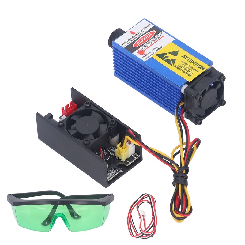 12V 10W Engraver Laser Module Focusable Engraving Machine Blue Light