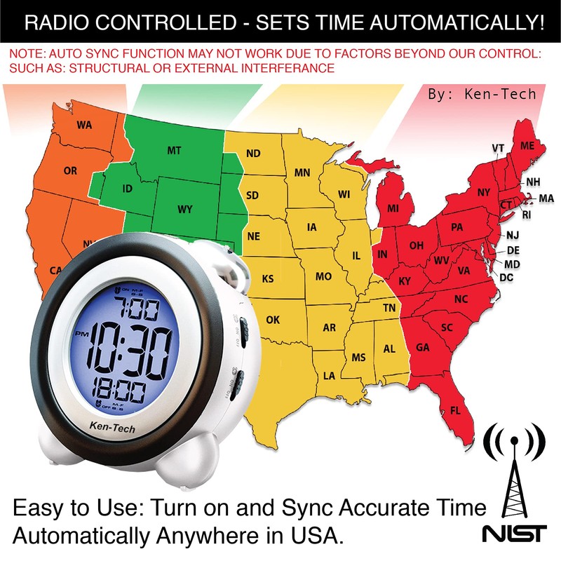 Sonnet Twin Bell Digital Alarm Clock - Very Loud Alarm
