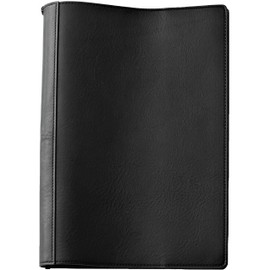 KLASSICA Classica Nicole Genuine Leather B5 Notebook Cover (Black, Holds 2 Books), Leather Notebook Cover, Notepad Cover, Memo Pad Cover