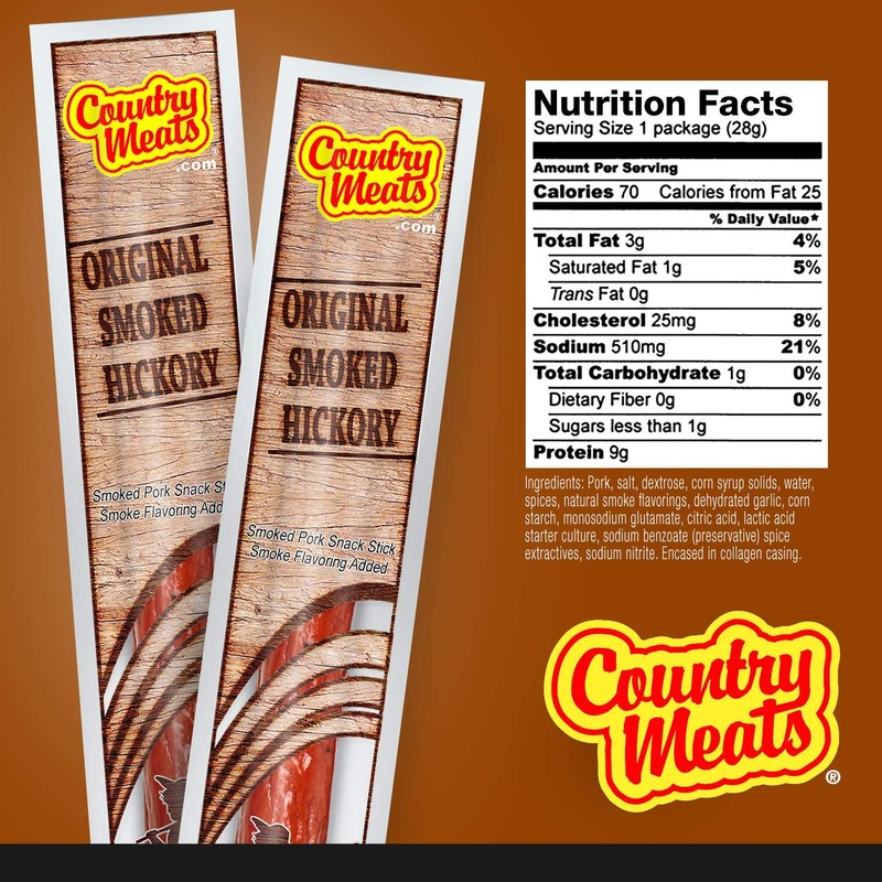 Country Meats, Meat Sticks, 0 Trans Fat, USDA Certified, Good