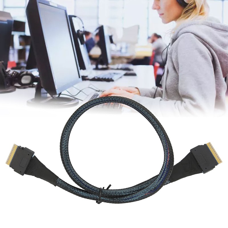 Data Transmission Cable Slim SAS SFF‑8654 8i to SFF‑8654 8i