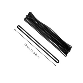 Mini Skater 5.5 Inch Plastic Travel Luggage Name Tag Loop Straps for Bag Tags ID Card Badge Holders, 10Pcs (Black)