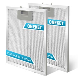 Range Hood Filter Replacement 10.25x9x0.35Inch (260x230x8.9mm) 5-Layer S97018029 Mesh Hood Vent, Range Hood Grease Filter, fits Br.oan's B5 Series 2pack by oneket (Aluminum)
