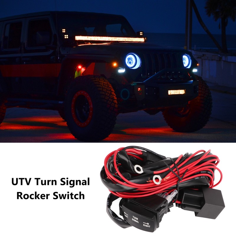 UTV Turn Signal Rocker Switch ATV Street Legal Lighting Kit