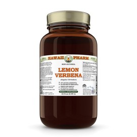 Lemon Verbena (Aloysia Citriodora) Dry Leaf Glycerite, Made in Hawaii, All Natural, Vegan, Lab Tested Alcohol-Free Liquid Extract - 32 fl.oz