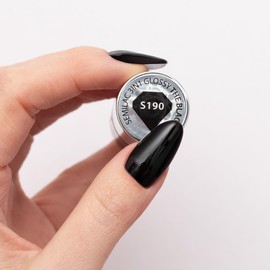 S190 Semilac Smalto UV 3 in 1 One Step Glossy The Black 7 ml – Smalto gel UV nero 3 in 1 | Base & Top Coat integrato | Lunga durata fino a 21 giorni