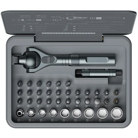 AtuMan 40 in 1 Ratchet Screwdriver Set with Detachable Handle, 180° Ratchet Head, 45-Tooth Mechanism, Magnetic Tool Kit with Case for Computer, Electronics Repair, Ideal for Home, DIY, and Maintenance