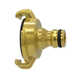 VARIOSAN Geka System Quick Coupling to Plug-In Coupling Adapter 12999, Blank Brass